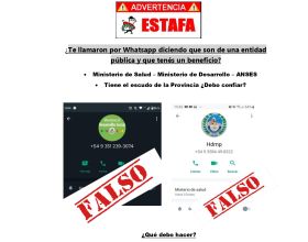 Campaña de prevención de números falsos