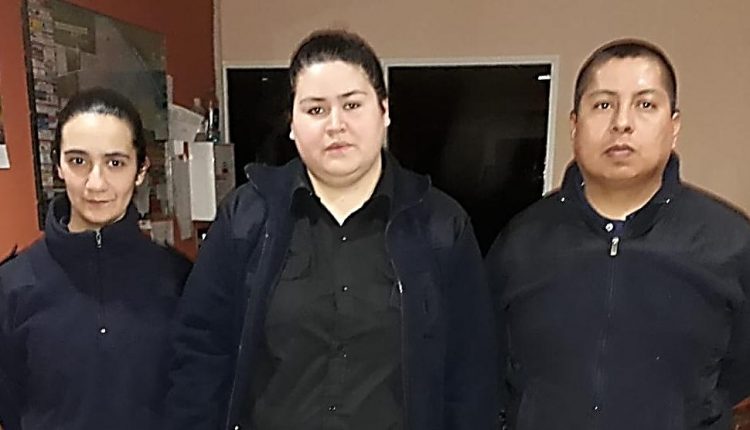 (De izq. a Der.) Sargento Gálvez, Oficial Dominguez y Sargento Farfán.